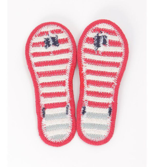 Lbc with Life「ボーダー柄コットンサンダル」|ルームシューズ|