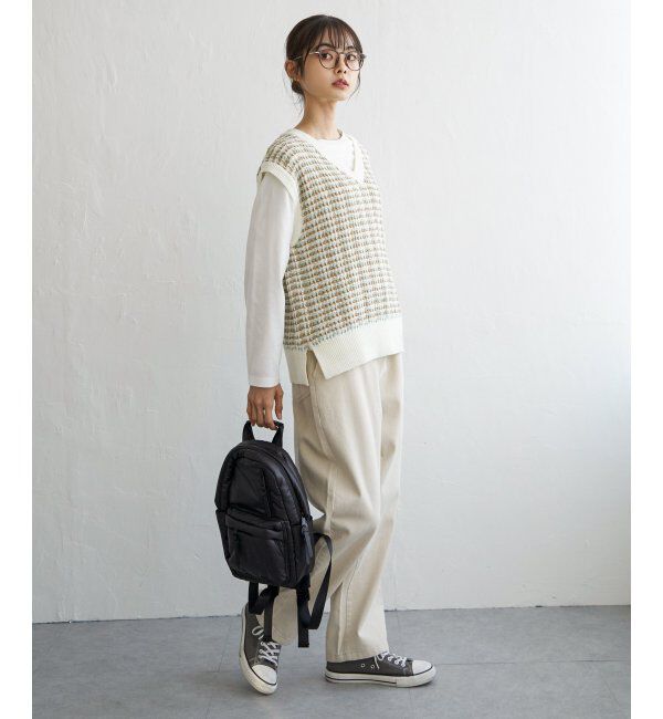Lbc with Life「【2点セット】ブークレMIXニットアンサンブル」|ニット・セーター|