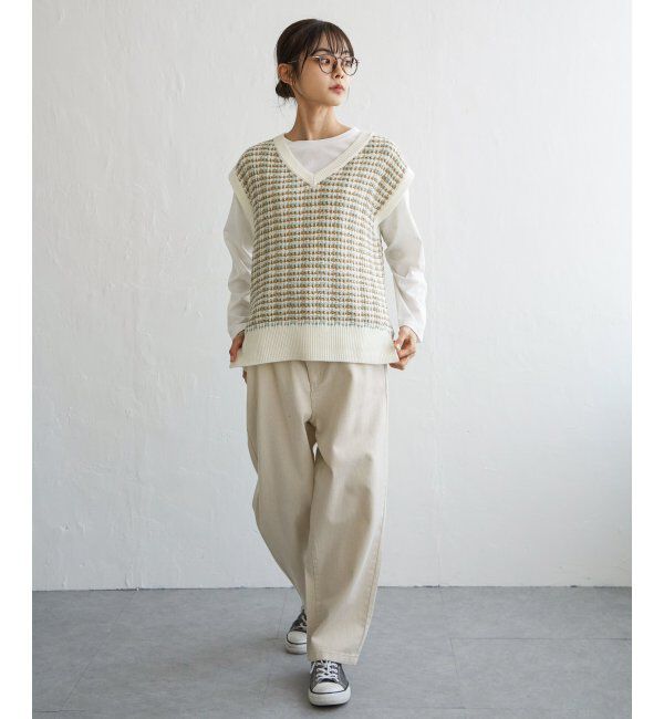 Lbc with Life「【2点セット】ブークレMIXニットアンサンブル」|ニット・セーター|