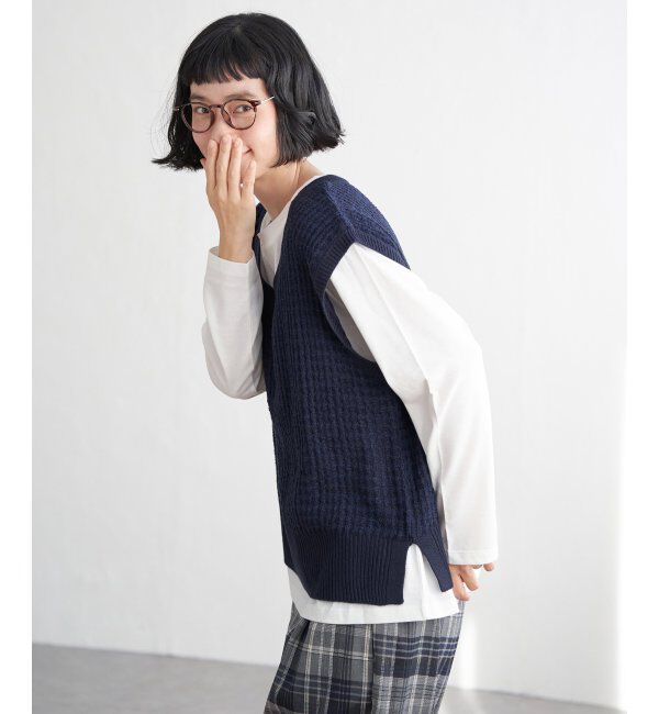 Lbc with Life「【2点セット】ブークレMIXニットアンサンブル」|ニット・セーター|