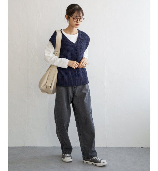 Lbc with Life「【2点セット】ブークレMIXニットアンサンブル」|ニット・セーター|