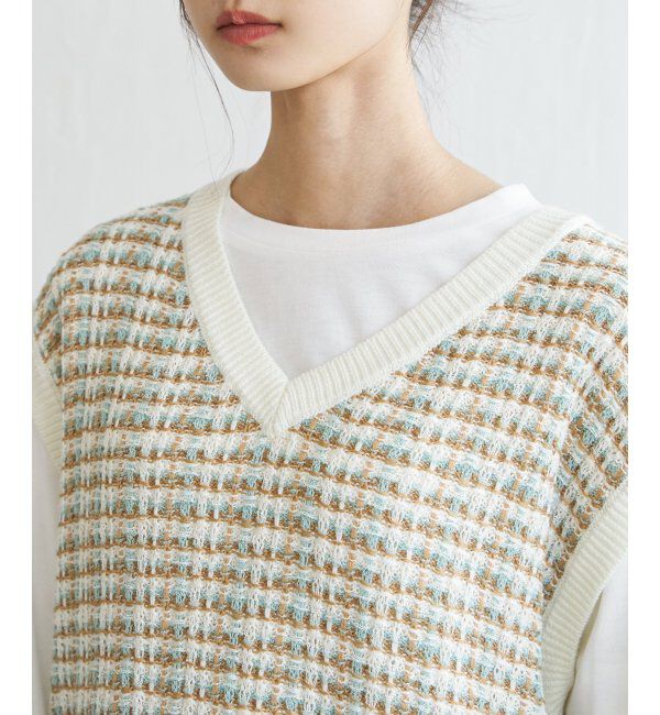 Lbc with Life「【2点セット】ブークレMIXニットアンサンブル」|ニット・セーター|