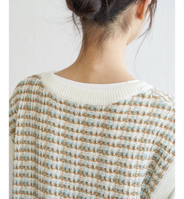 Lbc with Life「【2点セット】ブークレMIXニットアンサンブル」|ニット・セーター|