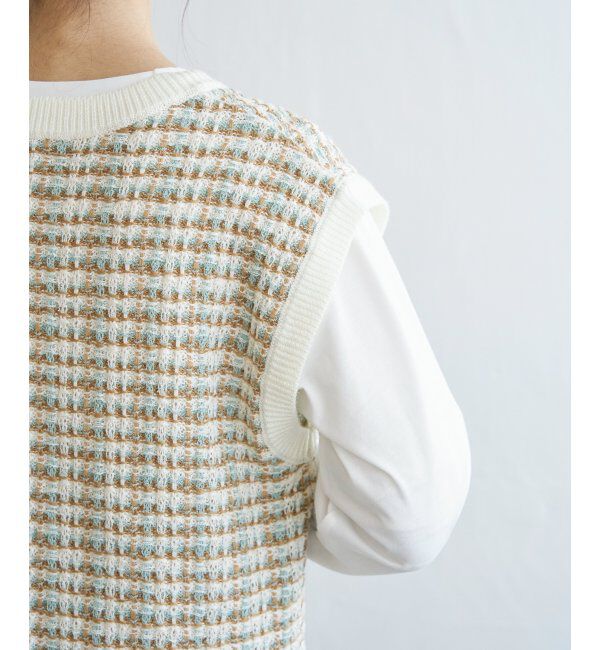 Lbc with Life「【2点セット】ブークレMIXニットアンサンブル」|ニット・セーター|