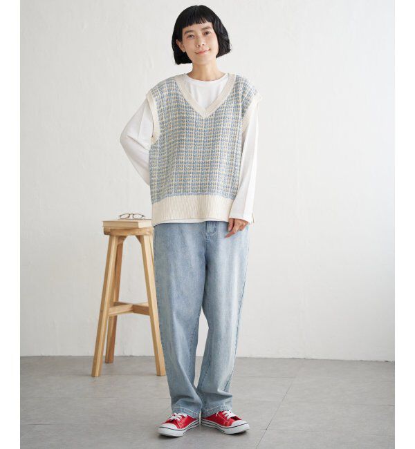 Lbc with Life「【2点セット】ブークレMIXニットアンサンブル」|ニット・セーター|