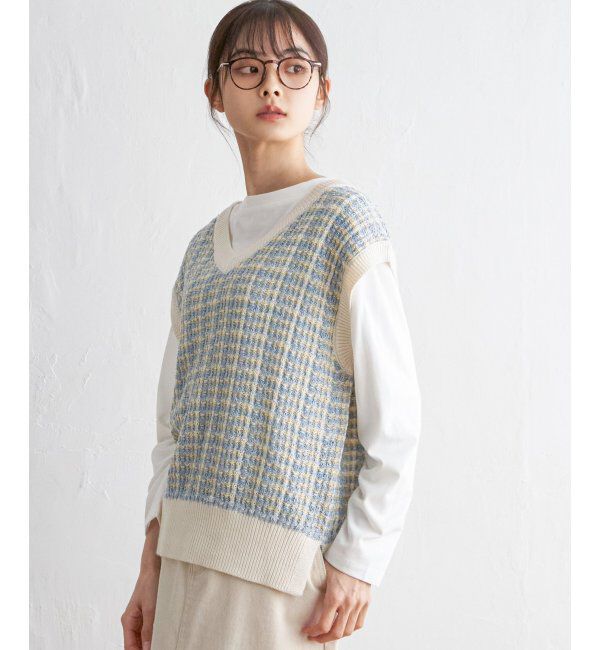 Lbc with Life「【2点セット】ブークレMIXニットアンサンブル」|ニット・セーター|