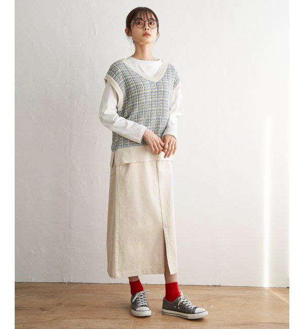 Lbc with Life「【2点セット】ブークレMIXニットアンサンブル」|ニット・セーター|