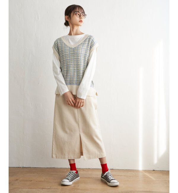 Lbc with Life「【2点セット】ブークレMIXニットアンサンブル」|ニット・セーター|