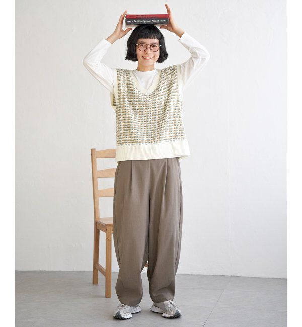 Lbc with Life「【2点セット】ブークレMIXニットアンサンブル」|ニット・セーター|