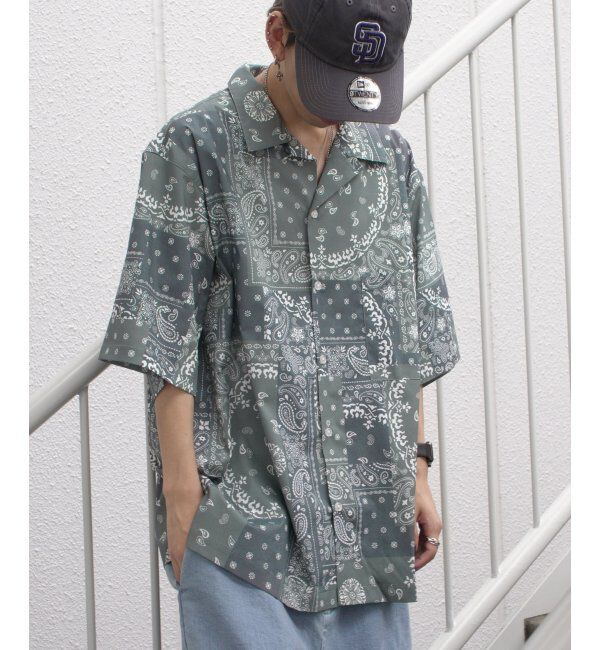 VENCE share style「バンダナプリントシャツ」|Tシャツ・カットソー|