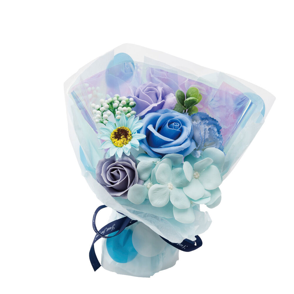 BACKYARD FAMILY「ソープフラワー 花束 通販 ブーケ アーティフィシャルフラワー ソープフラワーギフト 造花」|その他|ブルー1