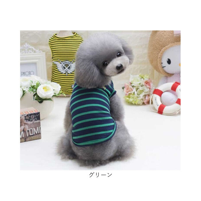 BACKYARD FAMILY「犬服 小型犬 タンクトップ 通販 犬の服 犬 いぬ 服 動きやすい 夏服 春 夏 ボーダー 春夏」|その他|