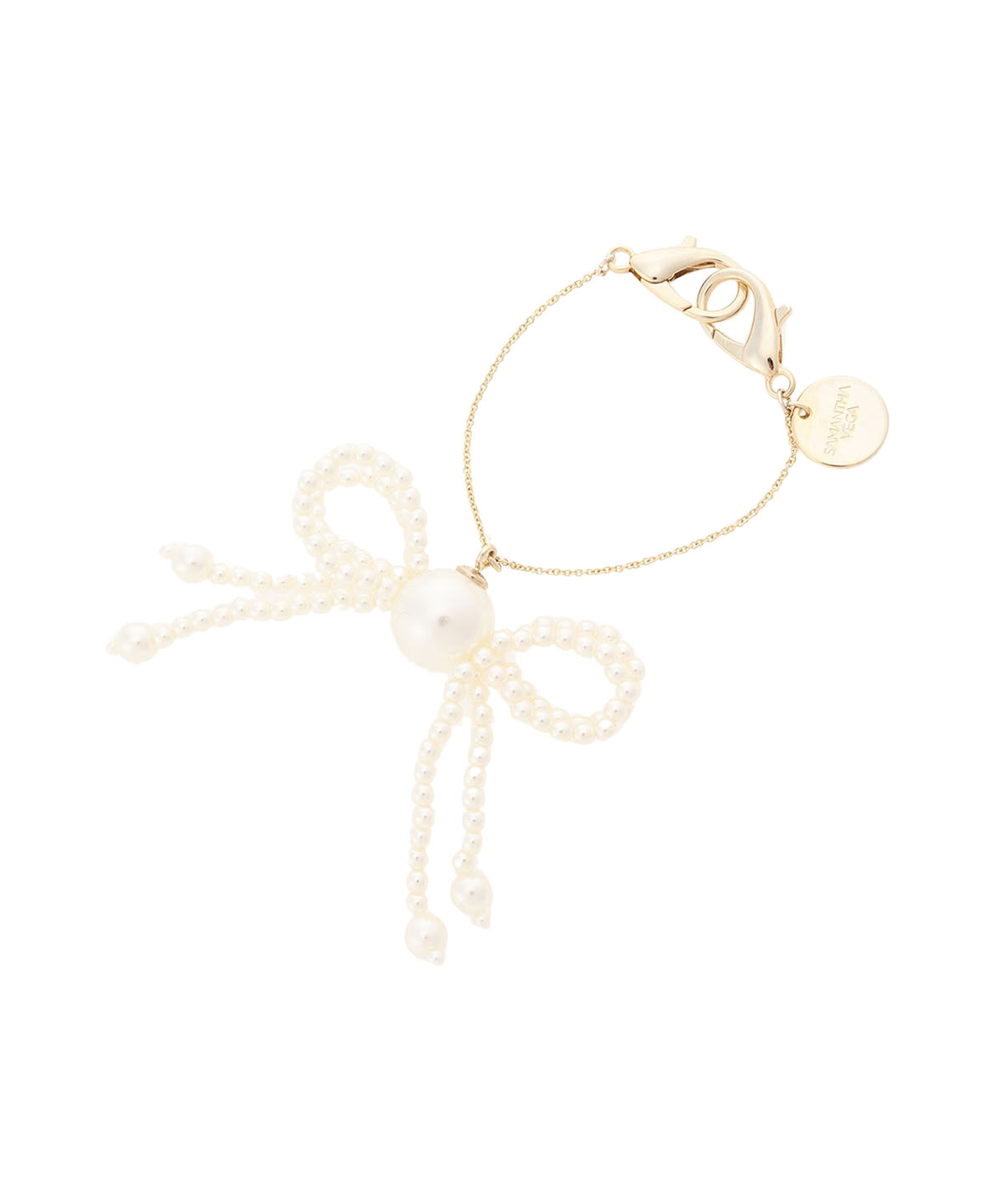 Samantha Vega「パールリボンレーンチャーム」|チャーム・キーホルダー|ホワイト