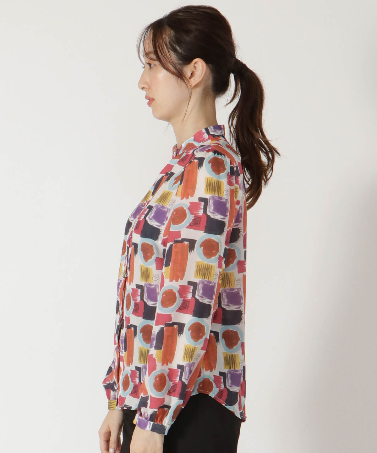 REDYAZEL「カラフルペイントデコルテあきブラウス」|シャツ・ブラウス|