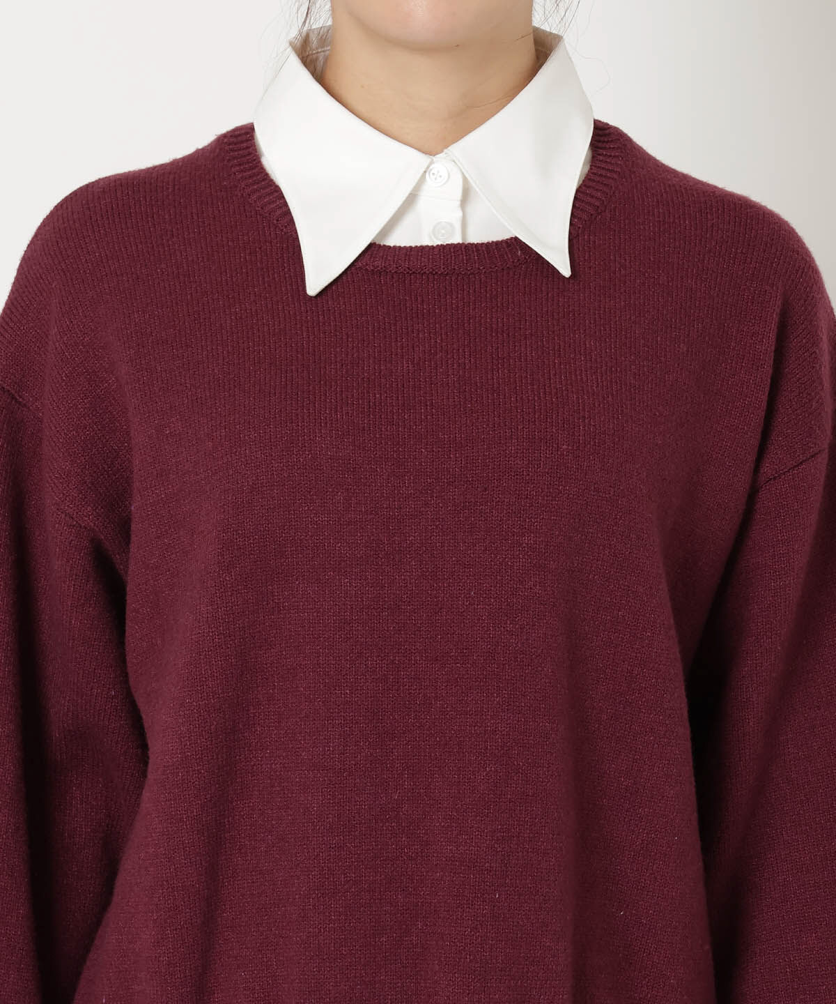 REDYAZEL「フリルドッキングニットトップス」|ニット・セーター|