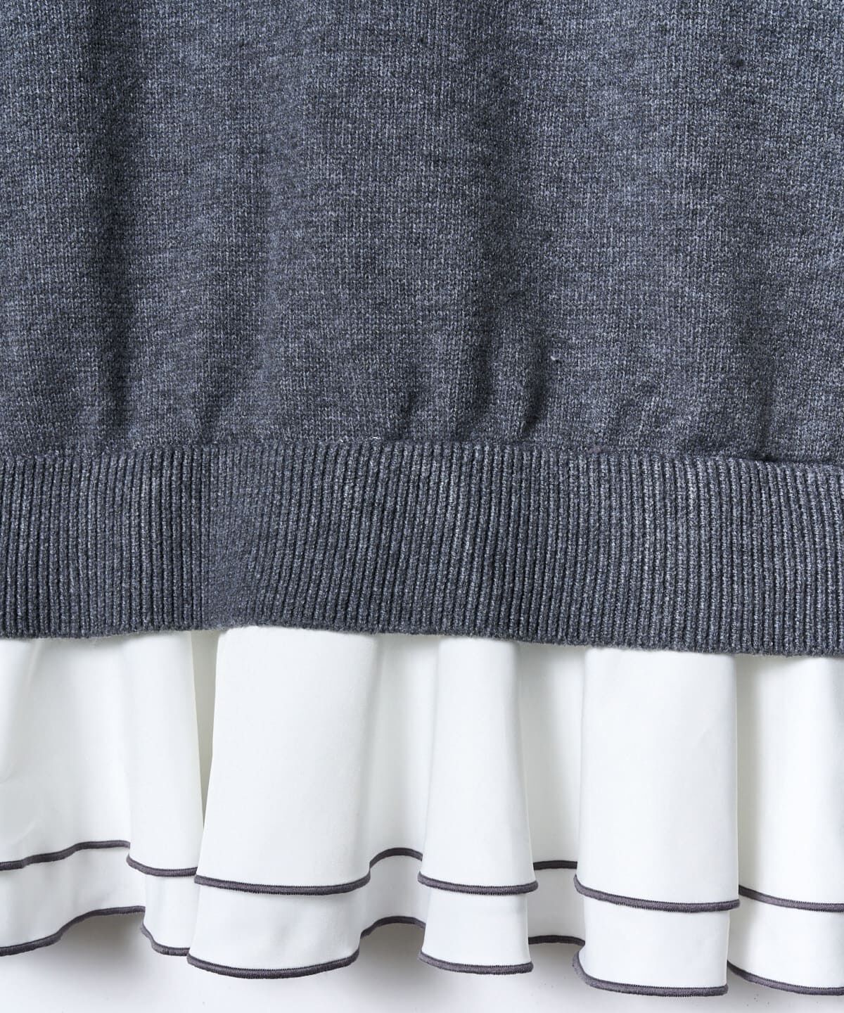 REDYAZEL「フリルドッキングニットトップス」|ニット・セーター|