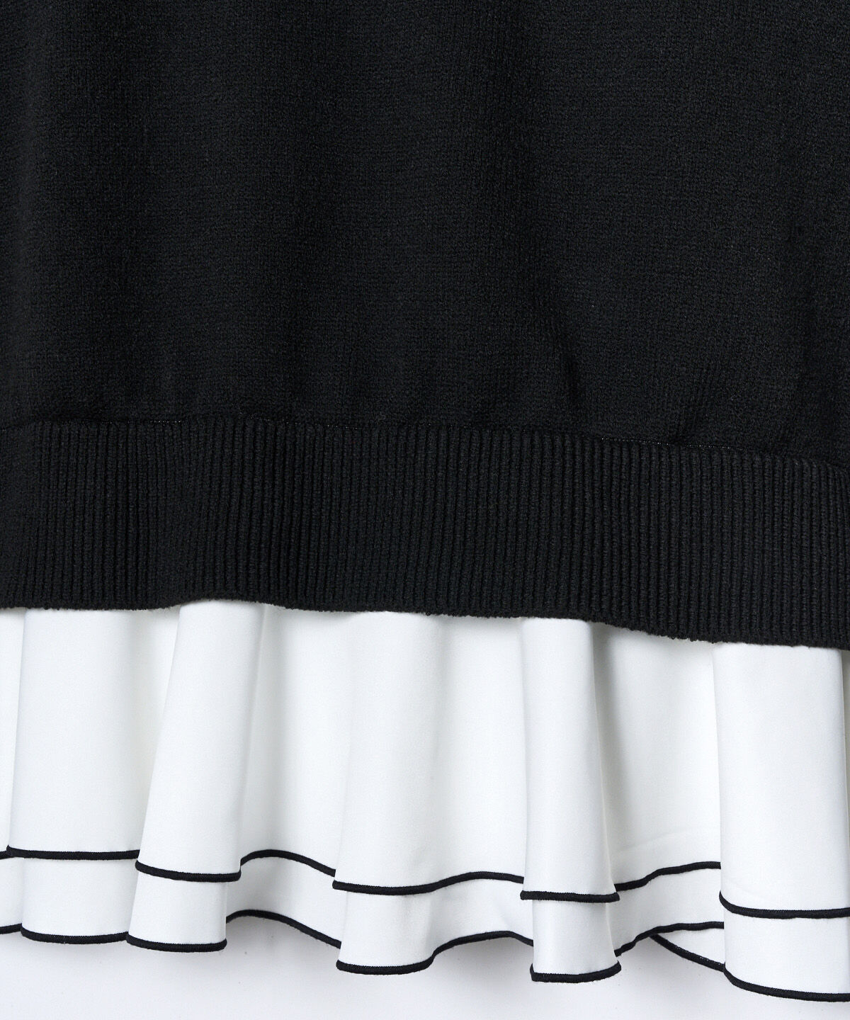 REDYAZEL「フリルドッキングニットトップス」|ニット・セーター|