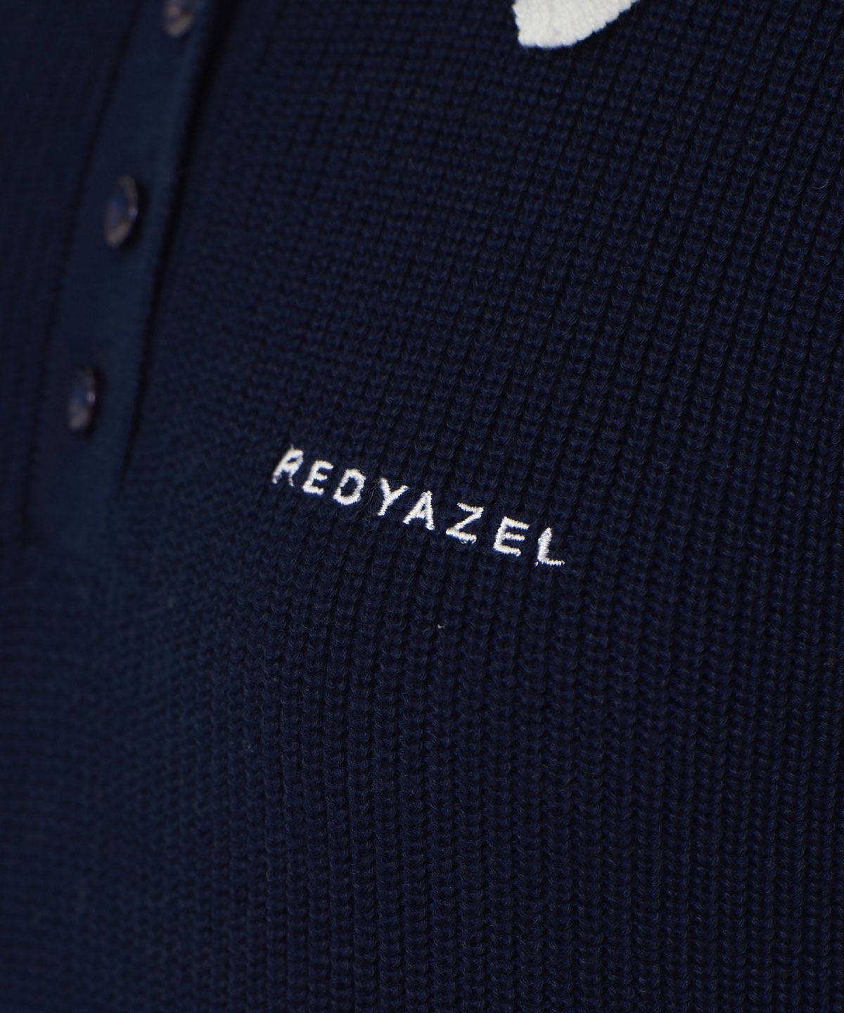 REDYAZEL「バイカラーポロニットロングスリーブミニワンピース」|ワンピース|