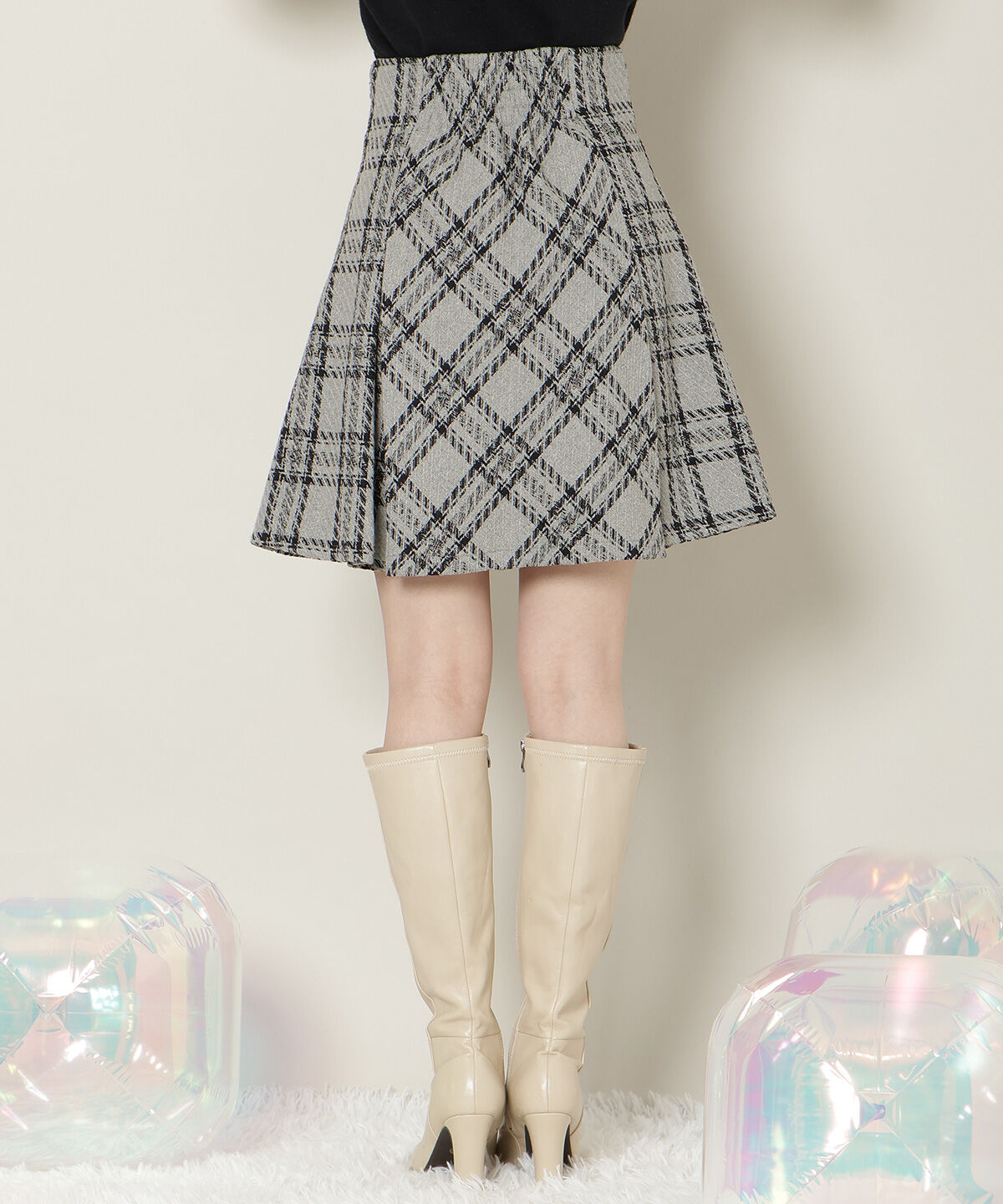 WILLSELECTION「ボックスプリーツミニスカート」|フレア|