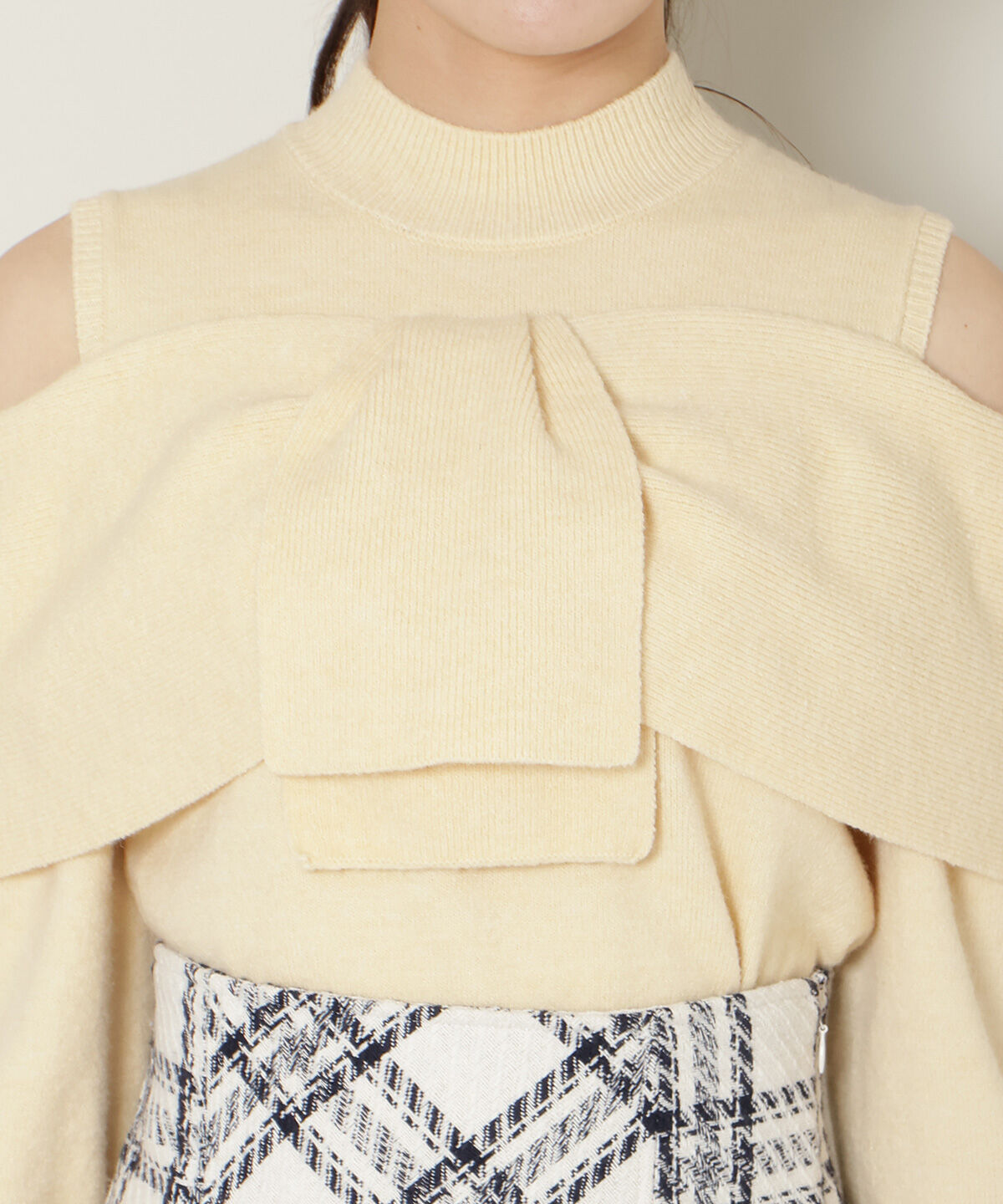 WILLSELECTION「ツイストリボンオフショルニット」|ニット・セーター|