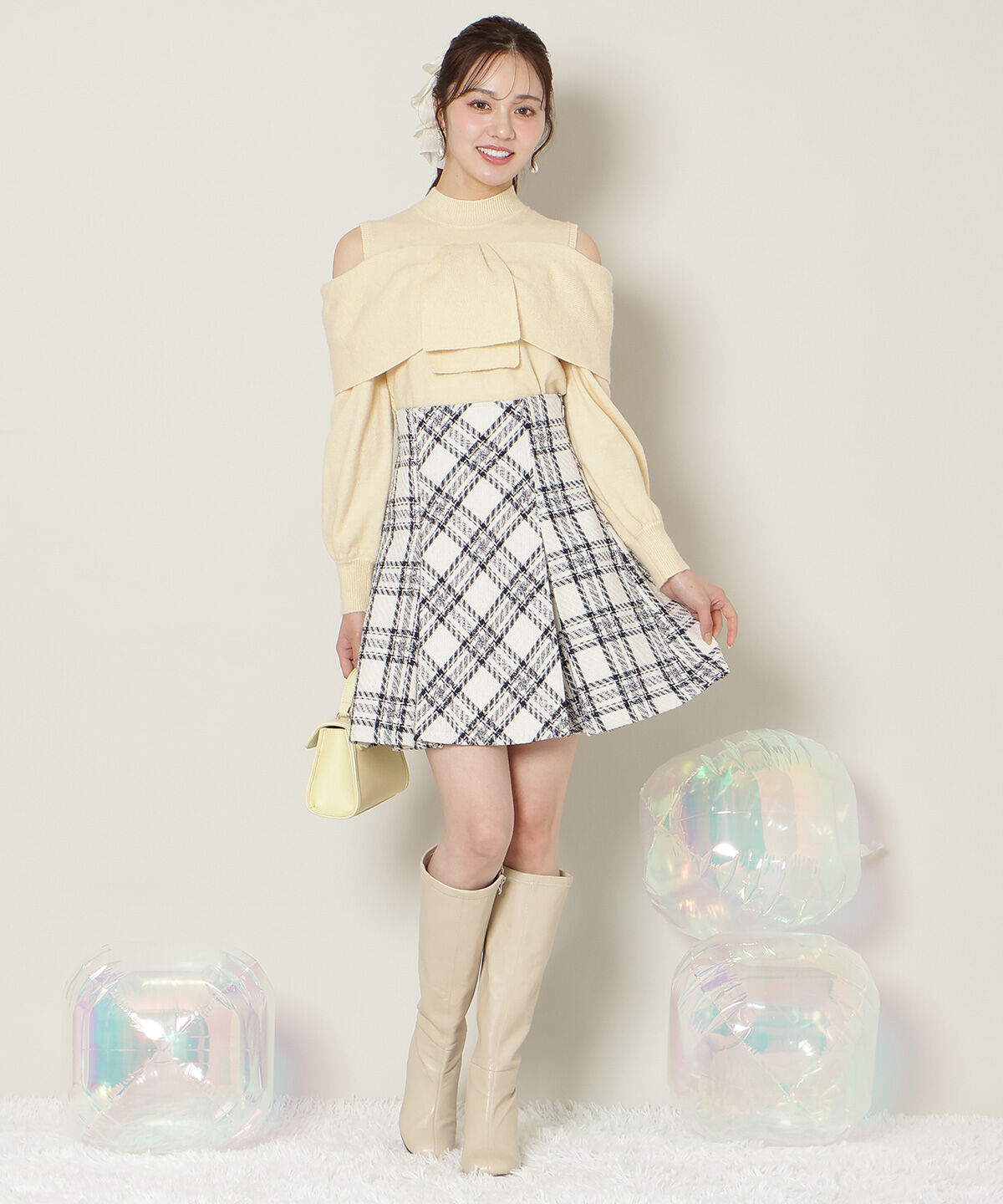 WILLSELECTION「ツイストリボンオフショルニット」|ニット・セーター|