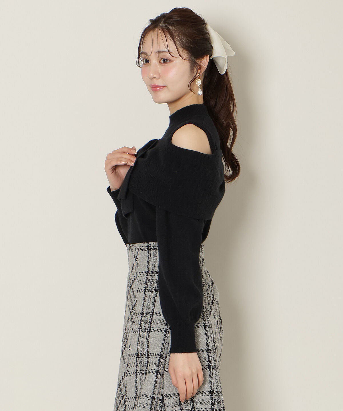 WILLSELECTION「ツイストリボンオフショルニット」|ニット・セーター|