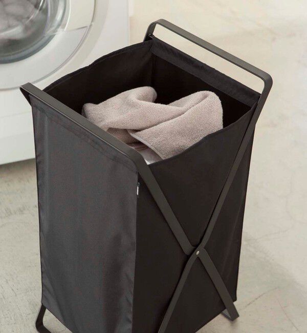 Style for Living「＜tower＞ランドリーバスケット」|トイレタリー・ランドリーグッズ|BLACK