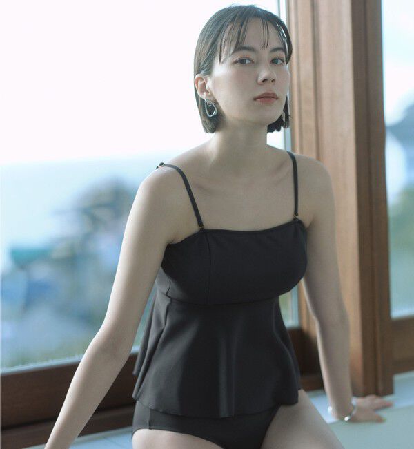 UNITED ARROWS green label relaxing「ジョーゼット風 ペプラムビスチェ&ショーツ スイムウェア / 水着」|その他|DK.GRAY