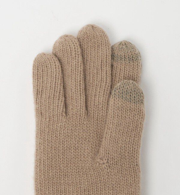 UNITED ARROWS green label relaxing「バイカラー ニット グローブ -タッチパネル対応-」|手袋|