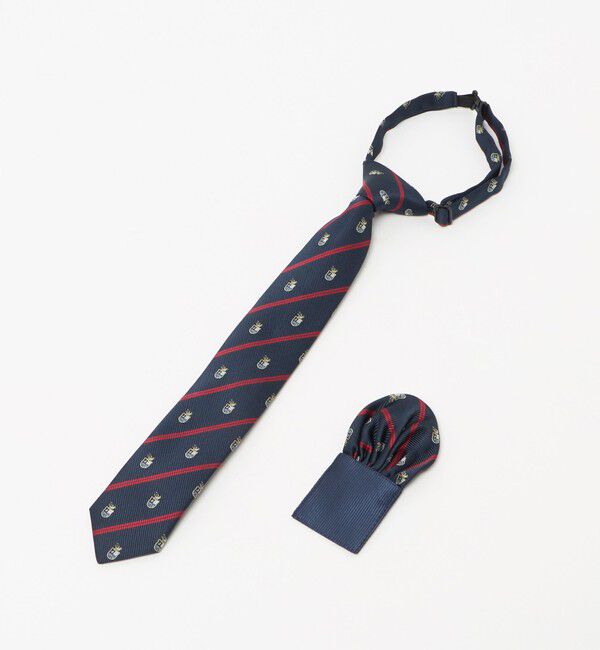 UNITED ARROWS green label relaxing「ネクタイ チーフ セット（クレスト） / キッズ  手洗い可能」|ネクタイ・蝶ネクタイ|RED