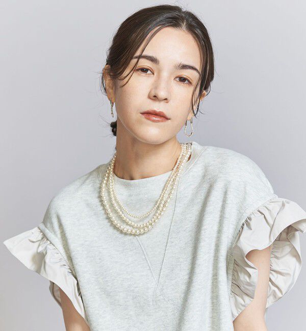 BEAUTY&YOUTH UNITED ARROWS「パールモチーフ 3連 ショートネックレス」|ネックレス|