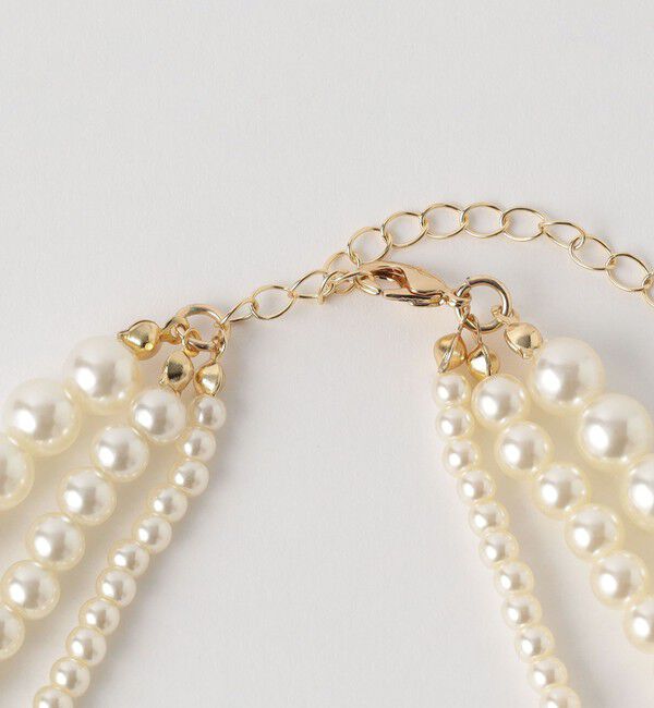 BEAUTY&YOUTH UNITED ARROWS「パールモチーフ 3連 ショートネックレス」|ネックレス|