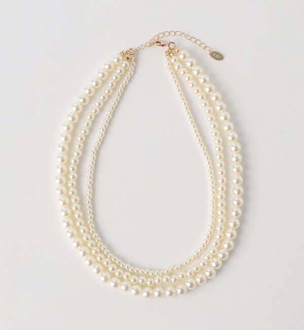 BEAUTY&YOUTH UNITED ARROWS「パールモチーフ 3連 ショートネックレス」|ネックレス|