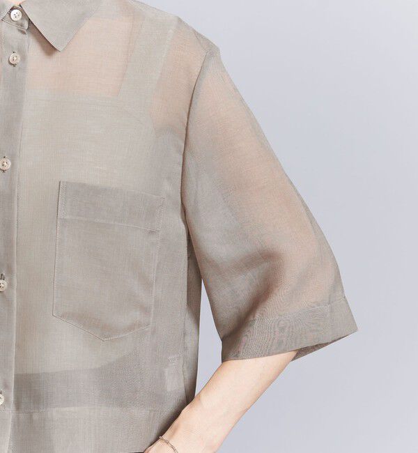 BEAUTY&YOUTH UNITED ARROWS「ポリエステル オーガンジー シャツ -ウォッシャブル-」|シャツ・ブラウス|