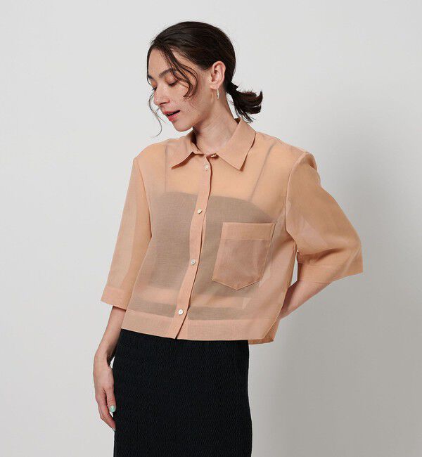 BEAUTY&YOUTH UNITED ARROWS「ポリエステル オーガンジー シャツ -ウォッシャブル-」|シャツ・ブラウス|