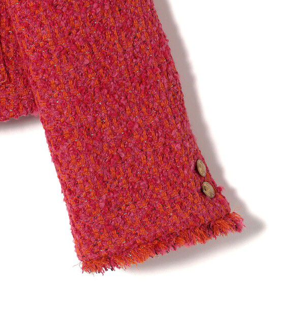 SHIPS for women「GIOLICA: ツイード ノーカラー ジャケット」|ノーカラージャケット|