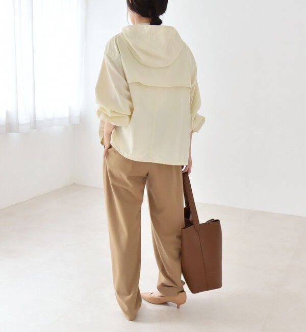 quaranciel「quaranciel:〈洗濯機可能〉ライト フーディー ナイロン ダブルジップ ブルゾン」|ブルゾン・スタジャン|