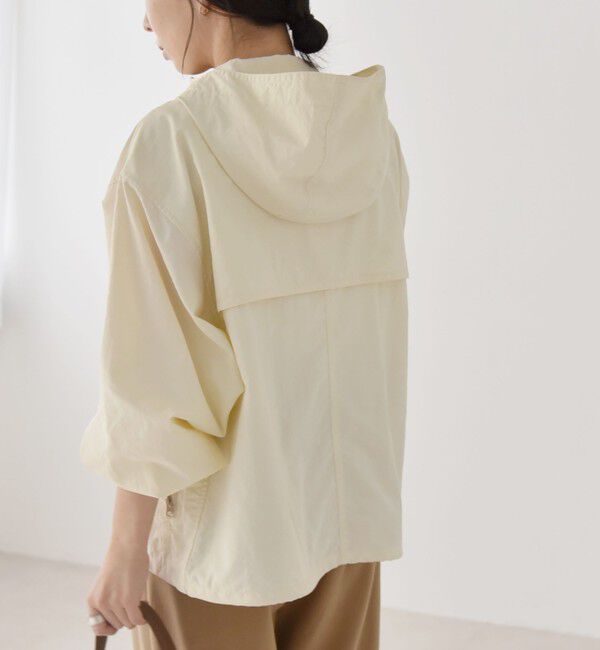 quaranciel「quaranciel:〈洗濯機可能〉ライト フーディー ナイロン ダブルジップ ブルゾン」|ブルゾン・スタジャン|