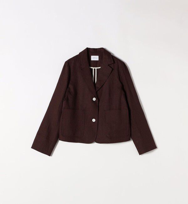 SHIPS any「SHIPS any:〈洗濯機可能〉ヨーロピアンフラックス リネン コンパクト テーラード ジャケット」|テーラードジャケット|