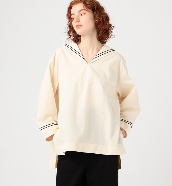 TOMORROWLAND BUYING WEAR「UNION LAUNCH セーラーカラーブラウス」|シャツ・ブラウス|42 ライトベージュ系