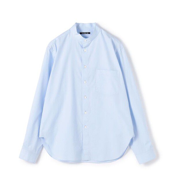 GALERIE VIE「コットンブロード スタンドカラー ポケットシャツ」|シャツ・ブラウス|63 ライトブルー