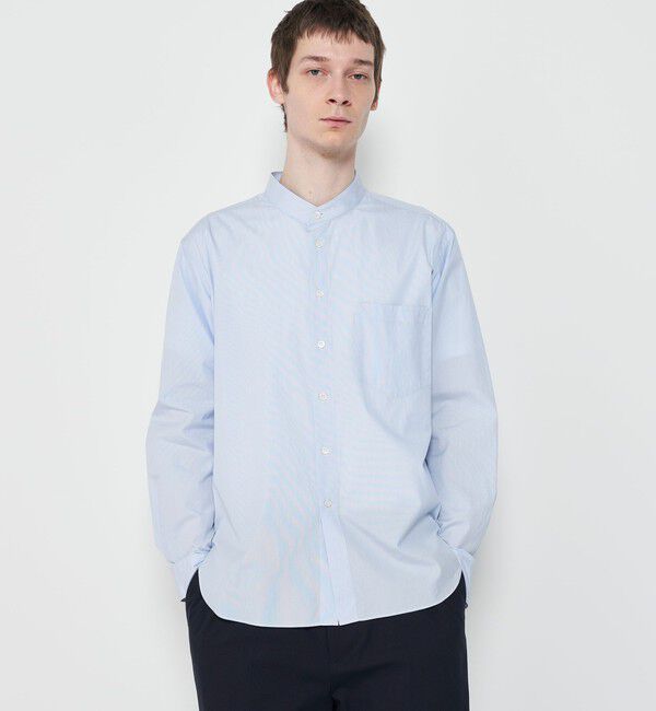 GALERIE VIE「コットンブロード スタンドカラー ポケットシャツ」|シャツ・ブラウス|