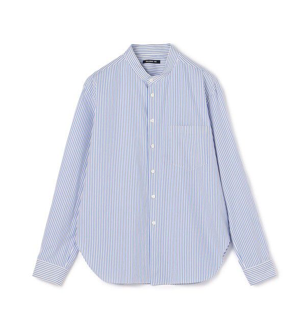 GALERIE VIE「コットンブロード スタンドカラー ポケットシャツ」|シャツ・ブラウス|64 ブルー系