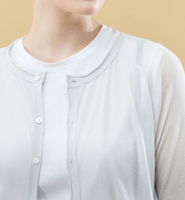 GALERIE VIE「ガーゼフライスジャージー クルーネックカーディガン」|カーディガン|