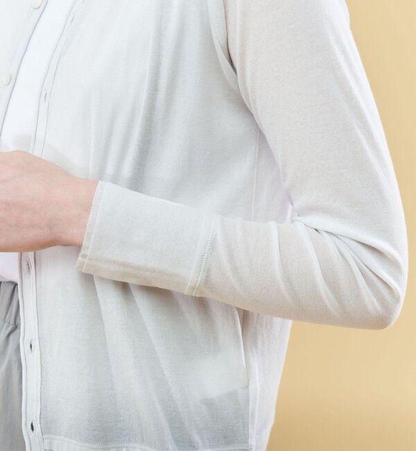 GALERIE VIE「ガーゼフライスジャージー クルーネックカーディガン」|カーディガン|