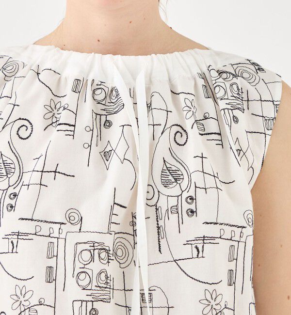 TOMORROWLAND collection「キッチンエンブロイダリー ネックギャザーブラウス」|シャツ・ブラウス|