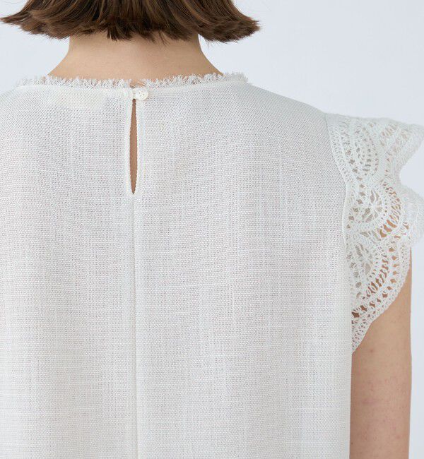 Ballsey「ポリエステルレーヨンカラミ レーススリーブブラウス」|シャツ・ブラウス|