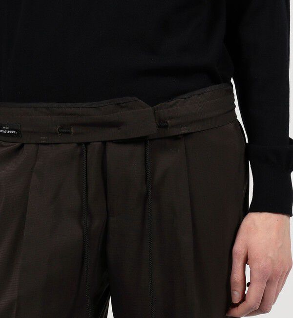 TOMORROWLAND MENS「ウールナイロン 1プリーツ イージースラックス V.B.CANONICO」|スラックス|