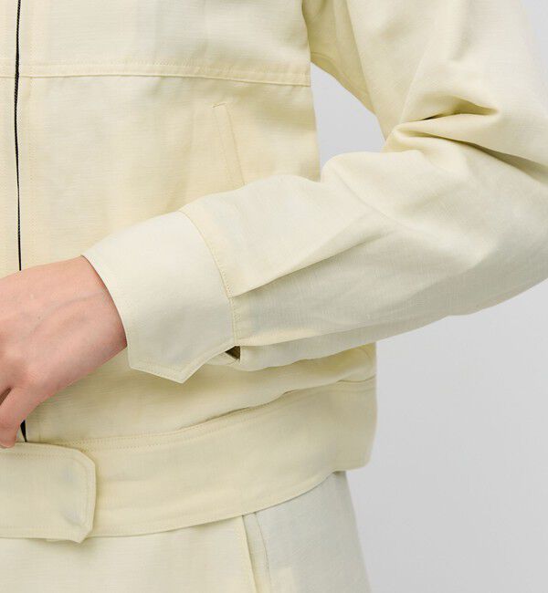 BACCA「ナイロンリネンビンテージギャバジン ジップアップブルゾン」|ブルゾン・スタジャン|