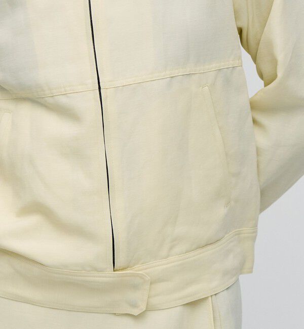 BACCA「ナイロンリネンビンテージギャバジン ジップアップブルゾン」|ブルゾン・スタジャン|